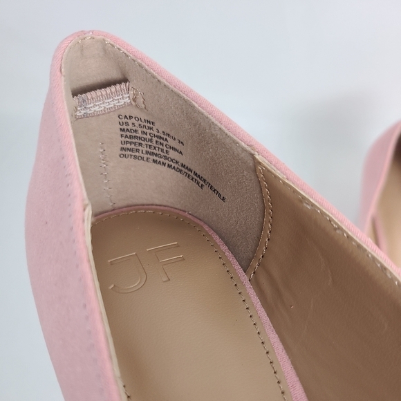 NEW JustFab Shoes Womens 5.5 Caroline Pumps Heel ROSE PINK Comfy Dressy NIB - Picture 3 of 7
